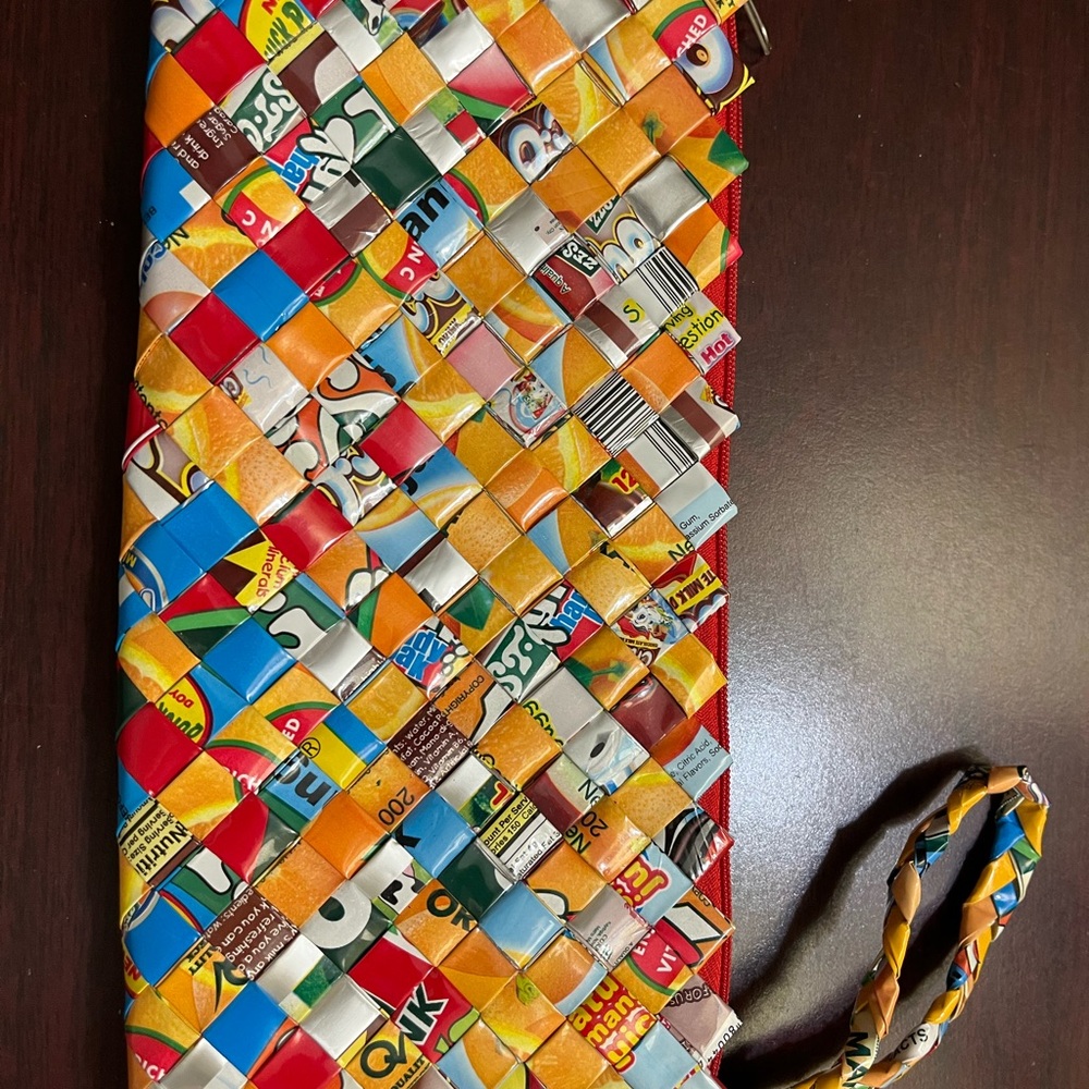 Colorful Woven Clutch Bag